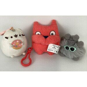 Plush Keychain Lot Stuffed Animal Toy Ugly Dolls Pom Pusheen Foodie Clip Gund